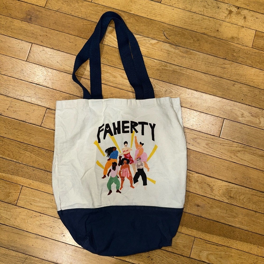 Unisex Faherty Pride tote bag shoulder canvas reusable